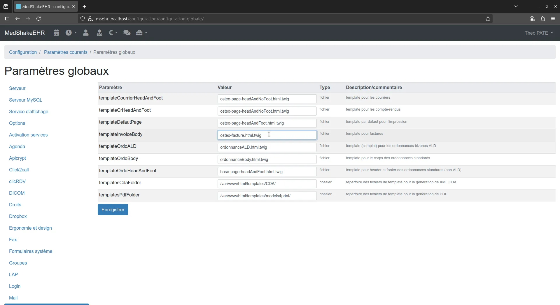 Modification des modèles de documents